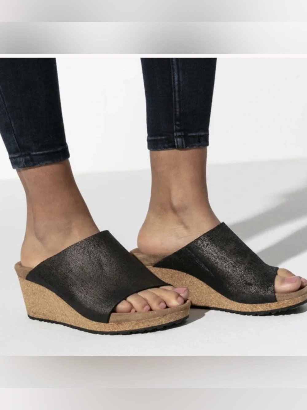 BIRKENSTOCK Papillio “Namica” leather wedges